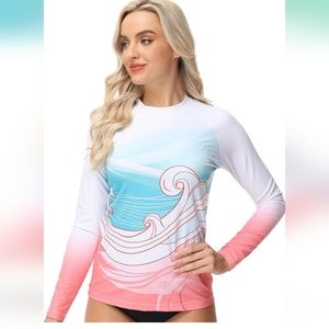 VAYAGER Womens Rash Guard UV Protection Long Sleeve Swim Shirts Quick Dry UPF 50